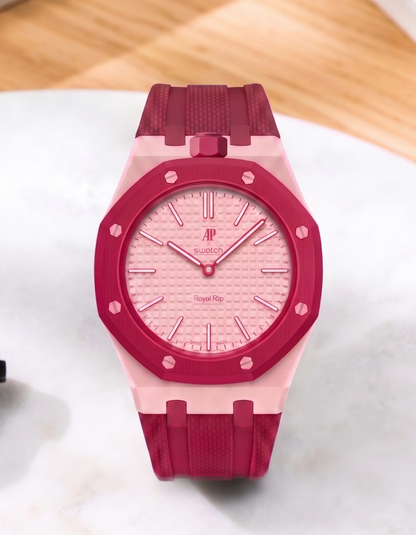 Rubber Strap For AP x Swatch Royal Pop Otto Rosso