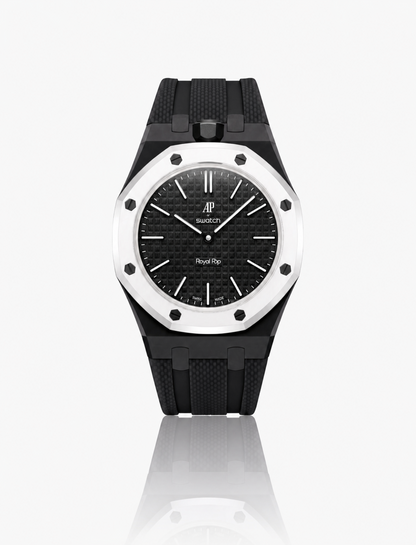 Rubber Strap For AP x Swatch Royal Pop Ocho Negro