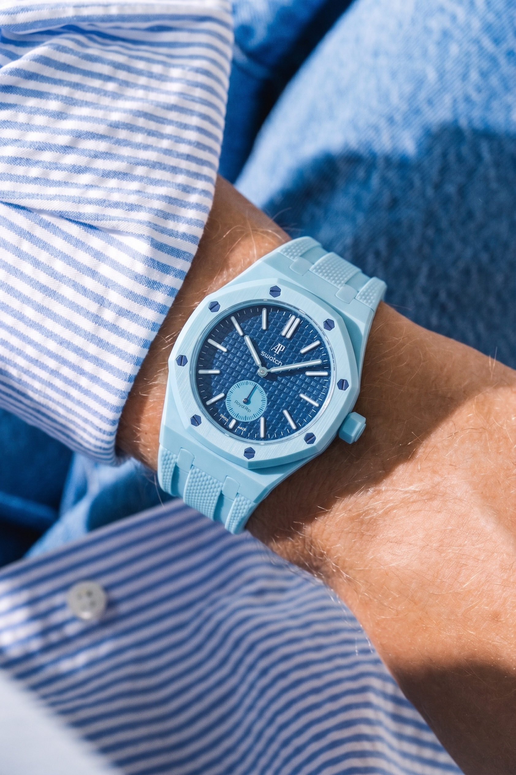 Rubber Strap For AP x Swatch Royal Pop Làn Ba